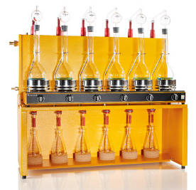 Classic distillation apparatus (Kjeldahl)